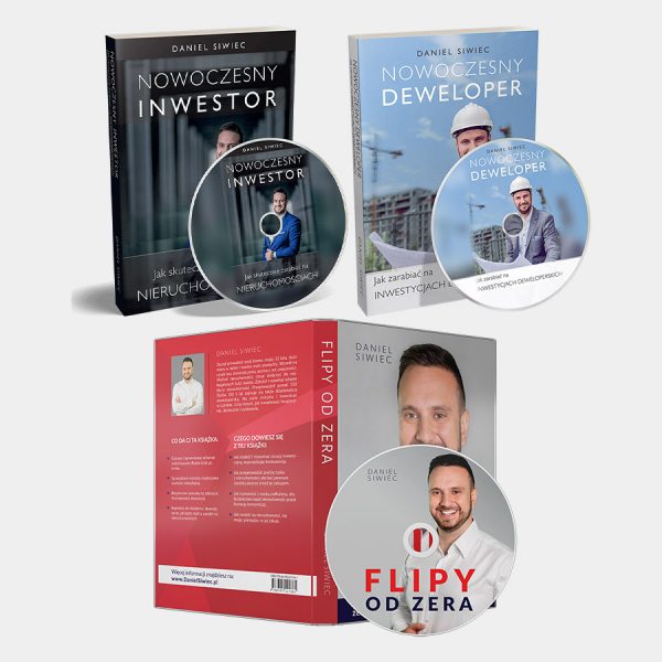 Pakiet Audiobooków CD - Nowoczesny Inwestor, Nowoczesny Deweloper, Flipy od Zera - Daniel Siwiec